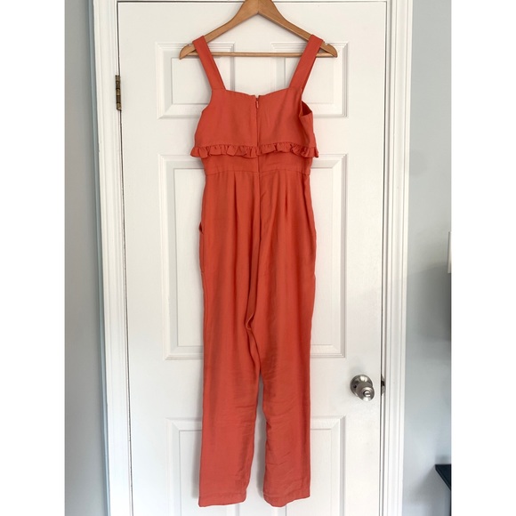BCBG coral ruffle jumpsuit - Picture 2 of 3